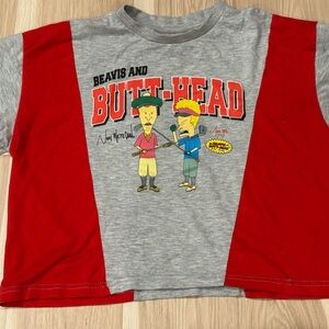 Beavis and Butt-Head Golf Graphic Cropped Tshirt Size Small